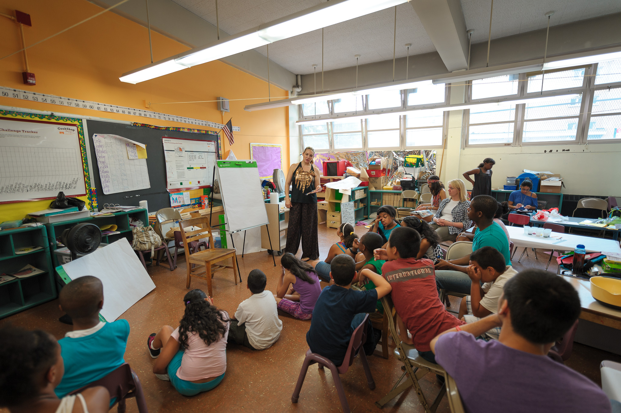 leading an art class