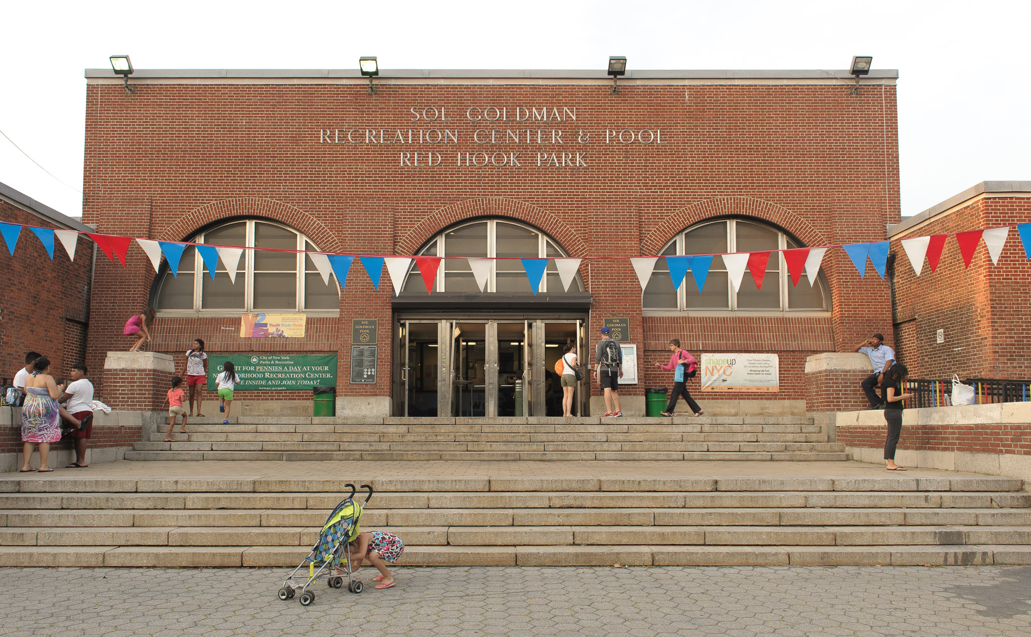 red hook pool doors daytime