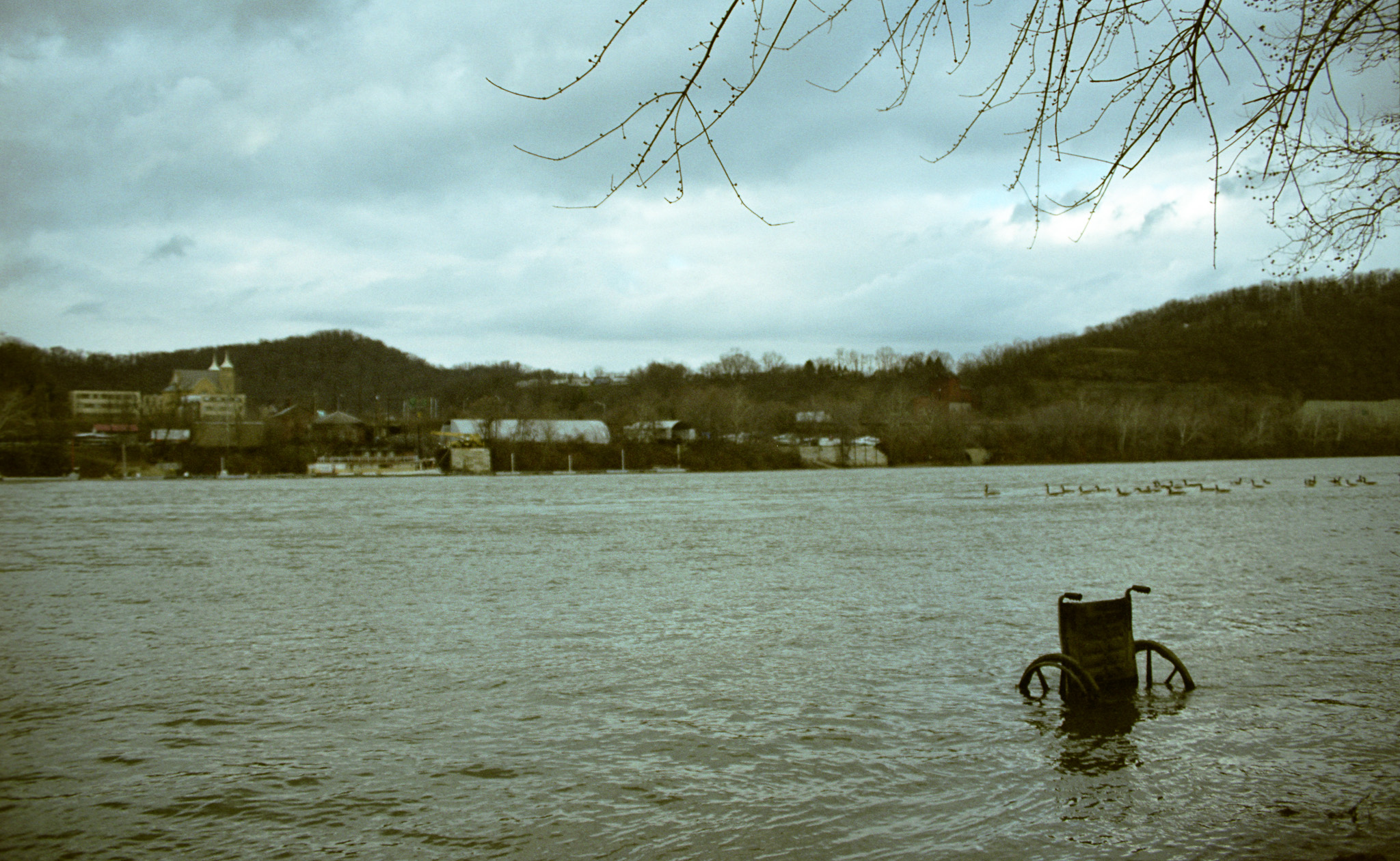 Wheelchair in the Allegheny River