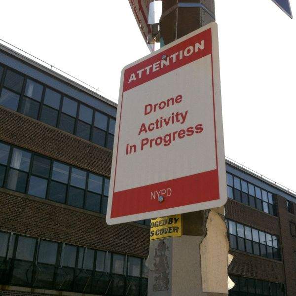 drone activity sign