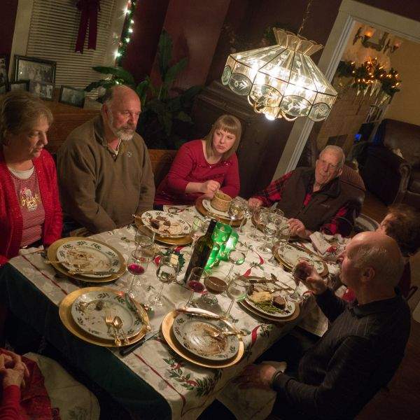 christmas dinner with the family