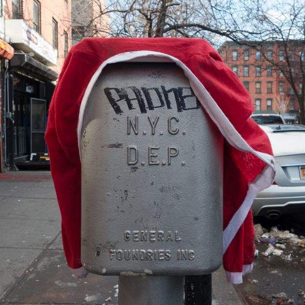 Debris from SantaCon in the East Village