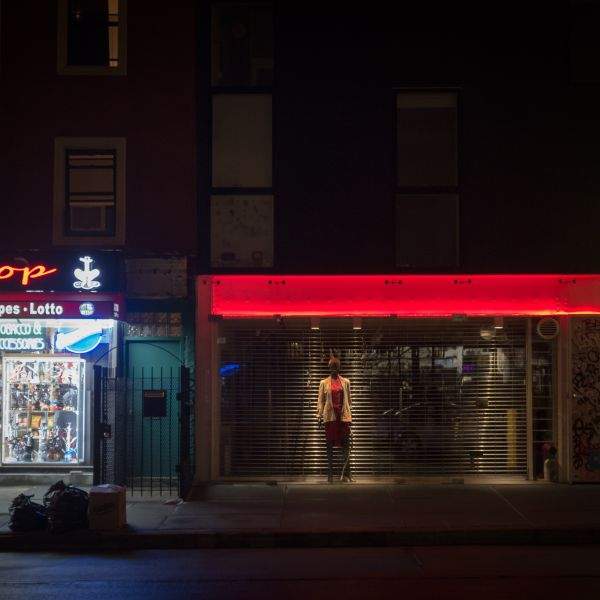 storefront mannequin williamsburg night