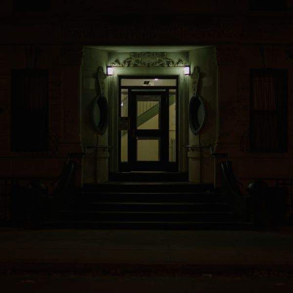 A well-lit doorway on Patchen Ave