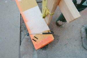 broken selfie stick left behind on bedford avenue in williamsburg