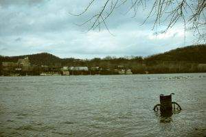Wheelchair in the Allegheny River