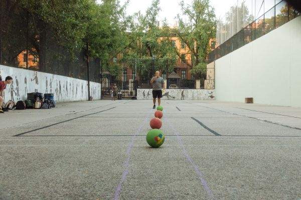 Dodgeball about to start in Manhattan