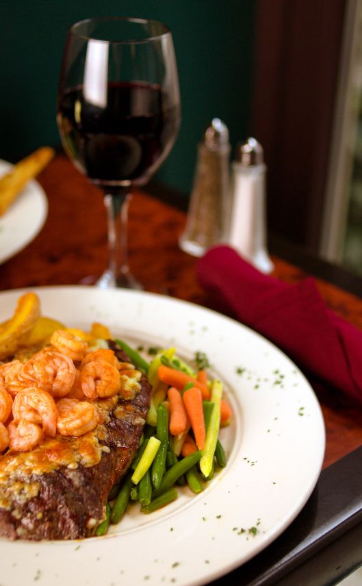 Shrimp over Steak at Grille on Seventh