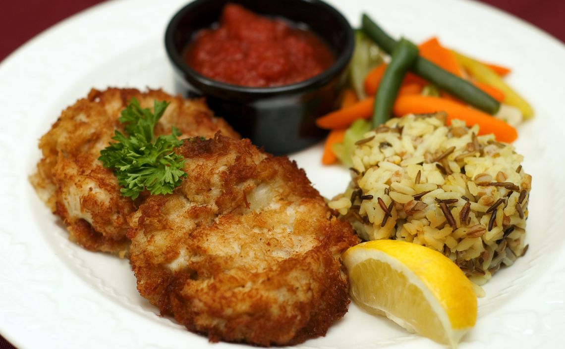Crab Cakes at Hotel Saxonburg