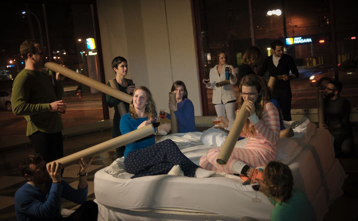 grown-up slumber party