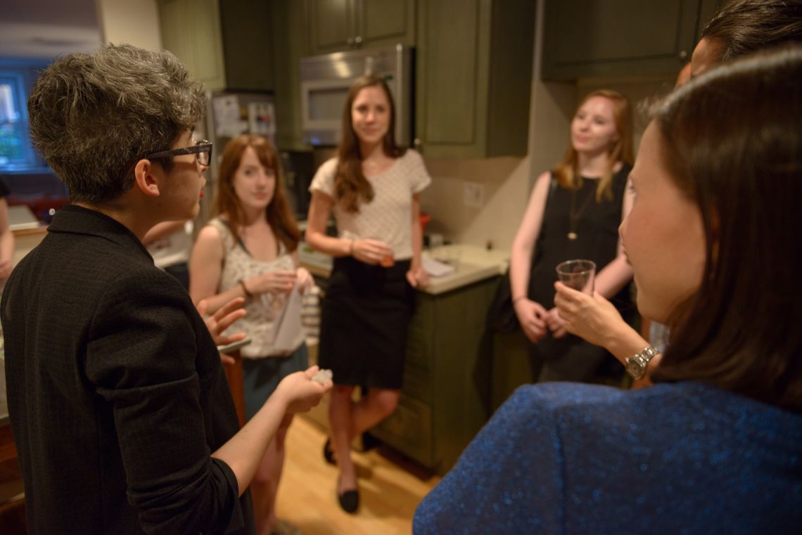 The host presents the available pheromones to the guests