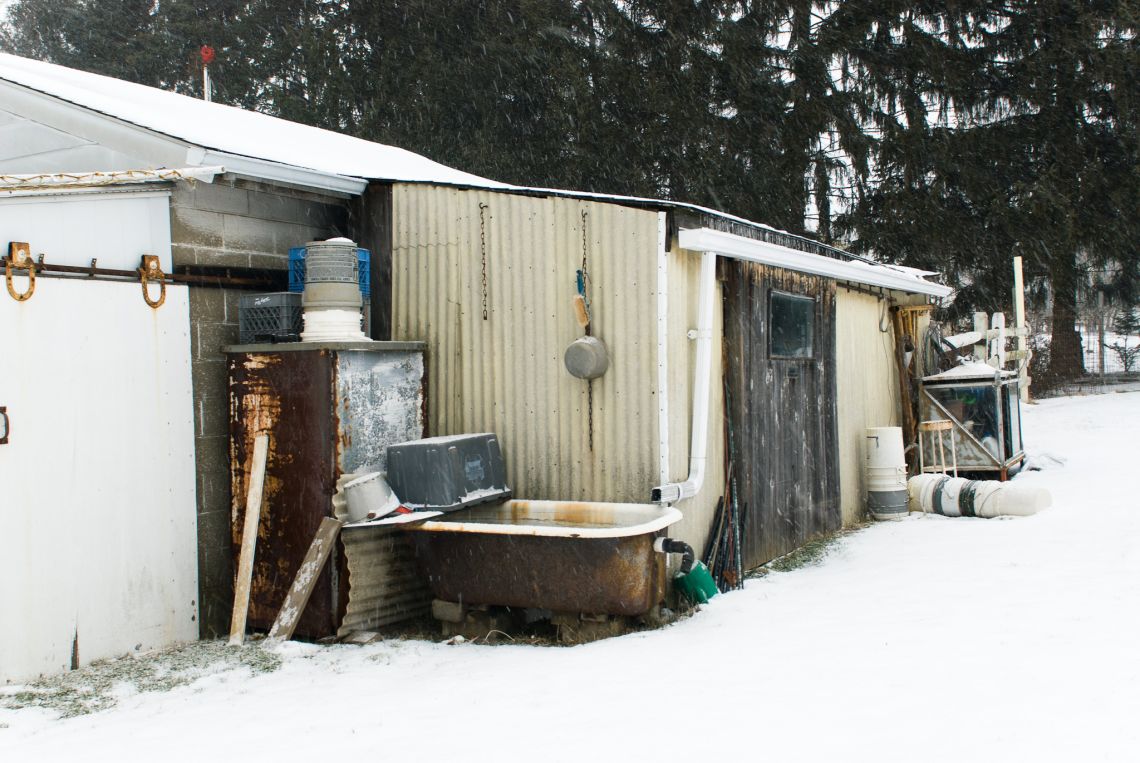 grandparents house in winter