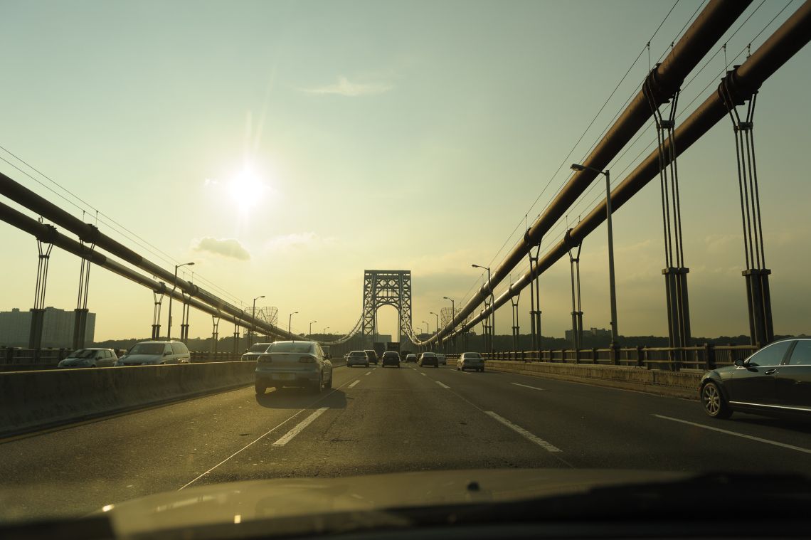 driver's side view george washington bridge