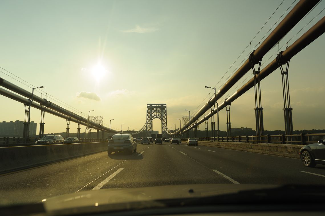 driver's side view george washington bridge