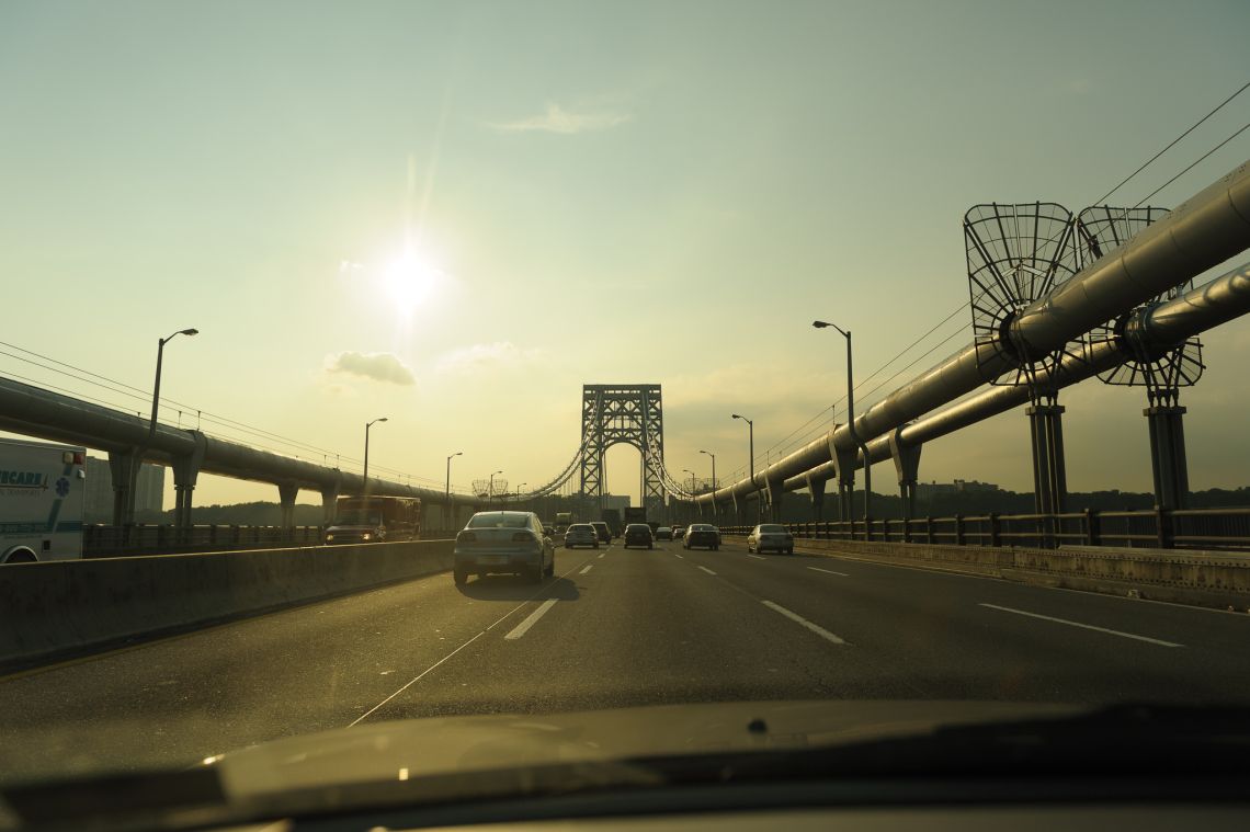 driver's side view george washington bridge