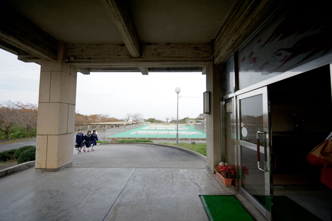 facilities at a middle school in nawa, yonago, japan