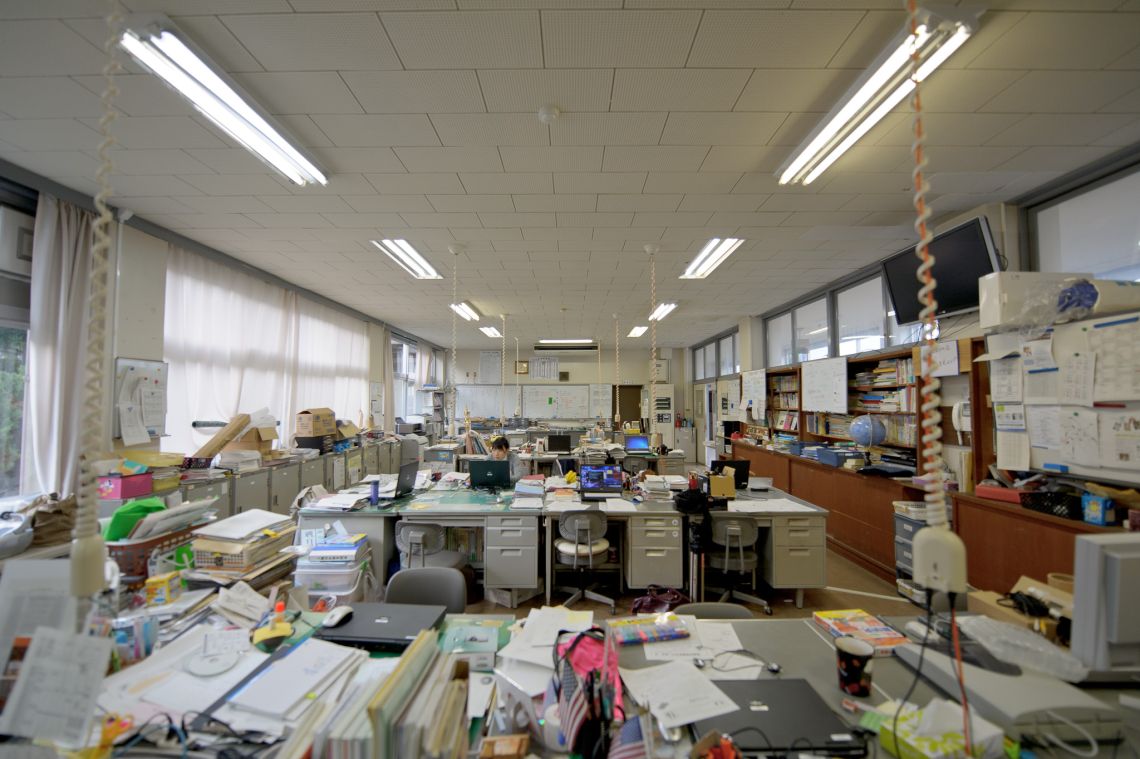 facilities at a middle school in nawa, yonago, japan