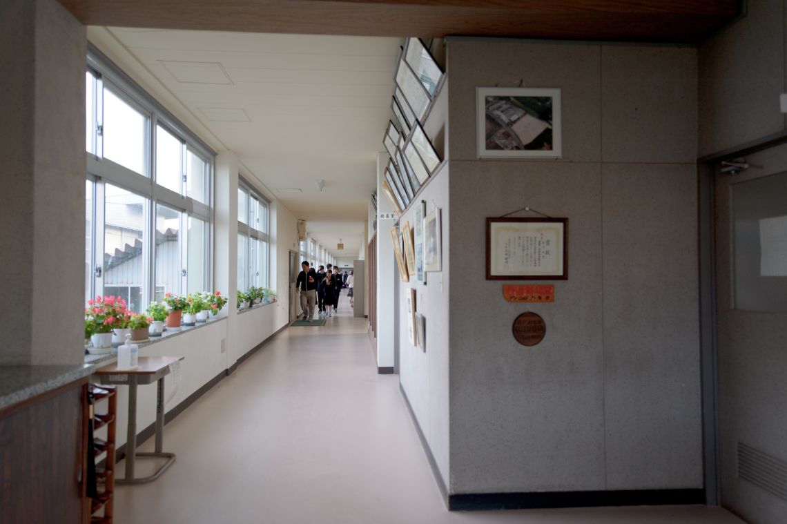 facilities at a middle school in nawa, yonago, japan