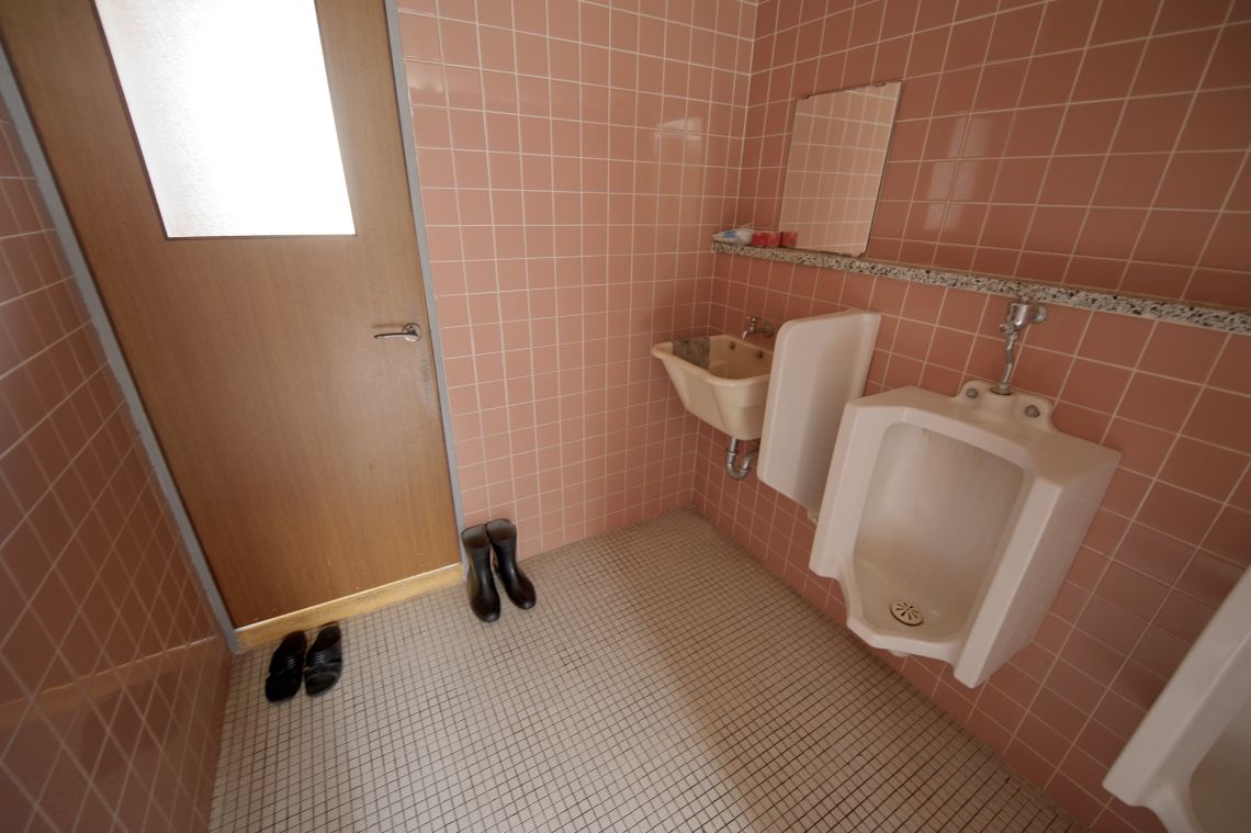 facilities at a middle school in nawa, yonago, japan bathroom