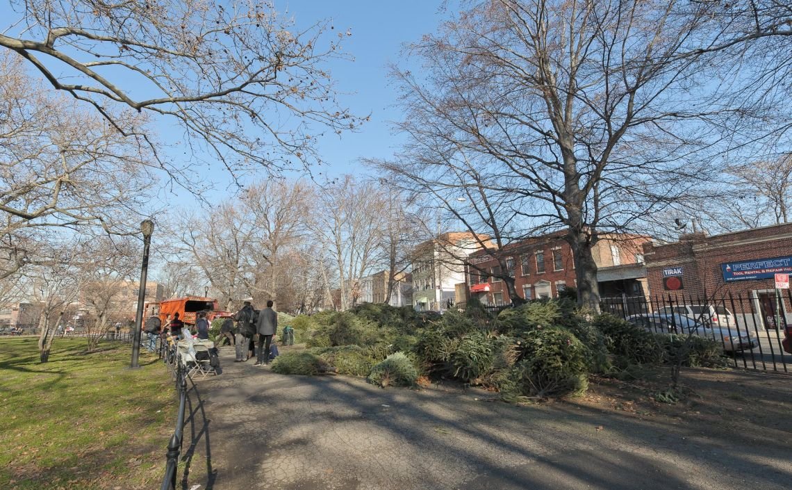 trees mccarren park wood chipper christmas