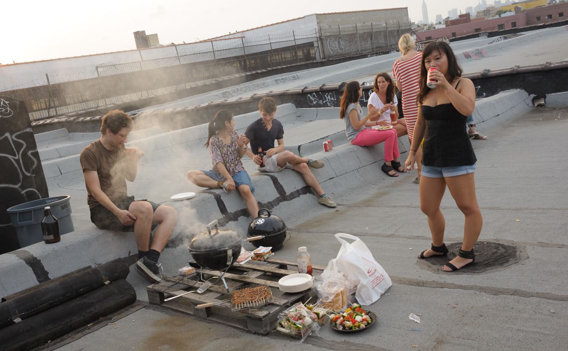 bushwick rooftop hipster bbq