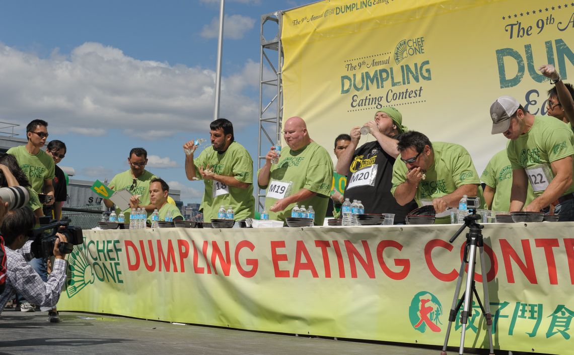 dumpling eating contest williamsburg 2012