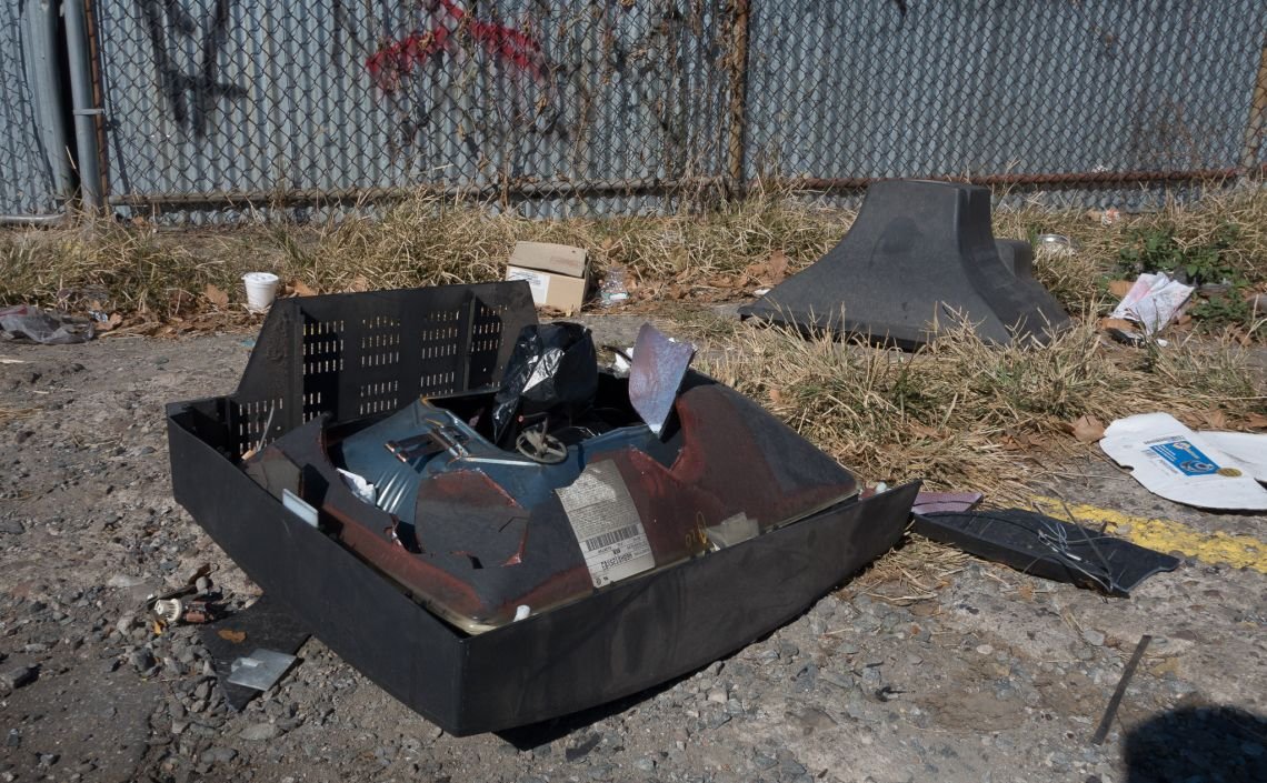 broken television street bushwick brooklyn