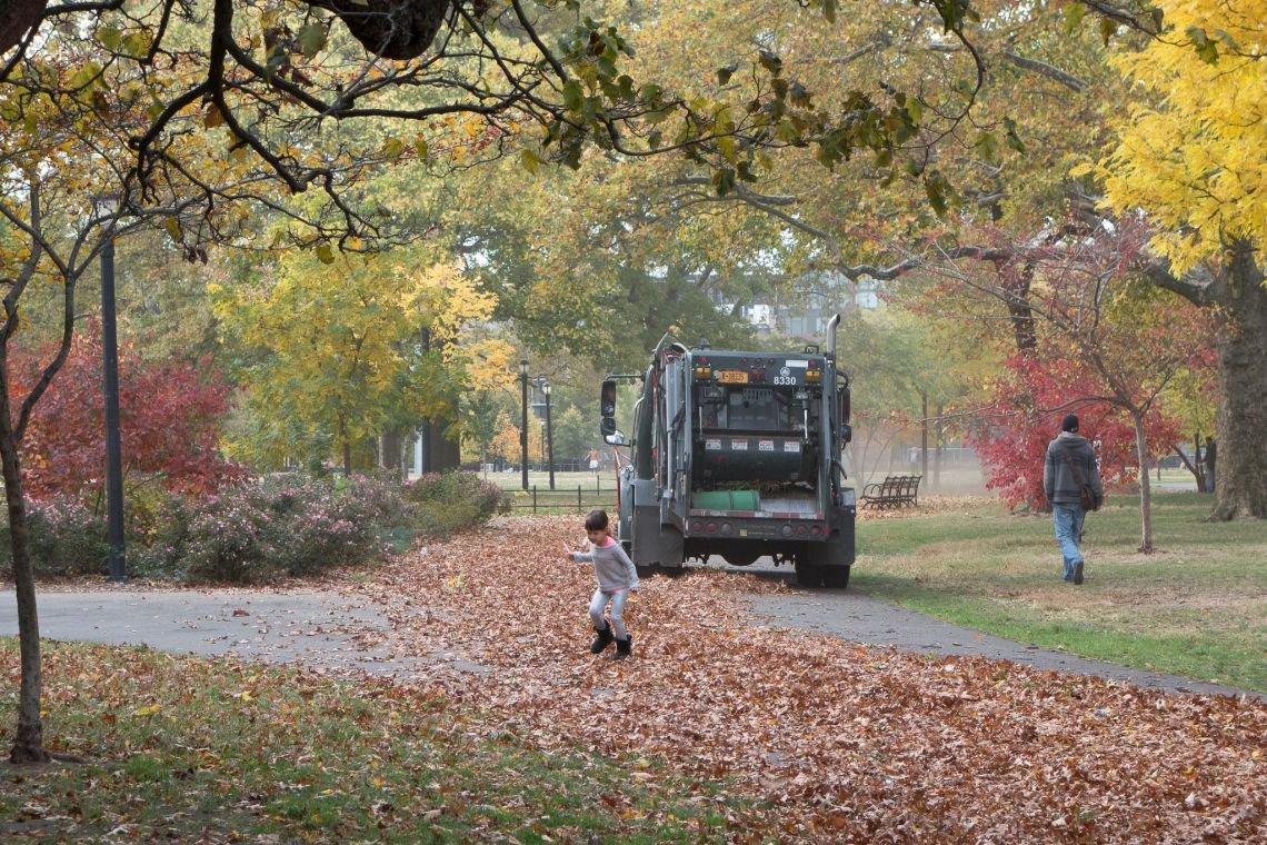 fall in mccarren park williamsburg