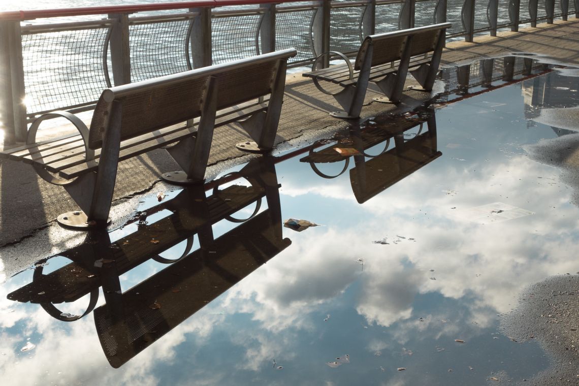Reflections under the Manhattan Bridge