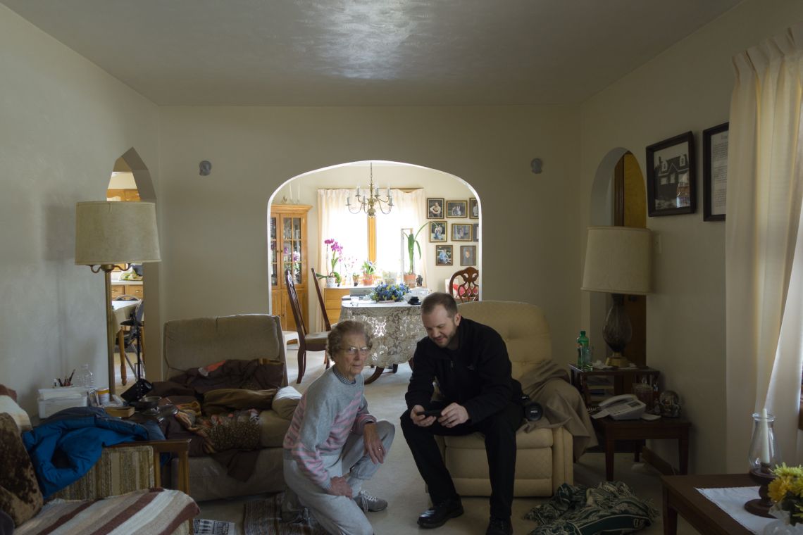Grandma and I, view from the mantle