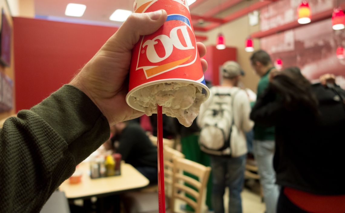 Dairy Queen blizzard thickness test