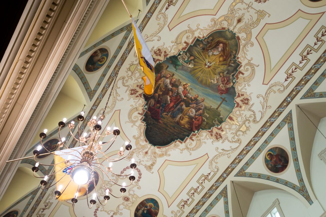 ceiling art at st louis cathedral