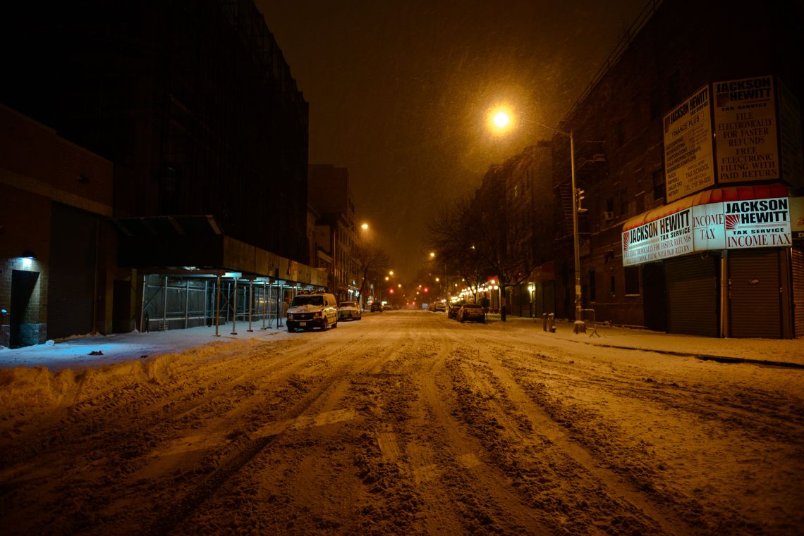 All is quiet on Gates Avenue.