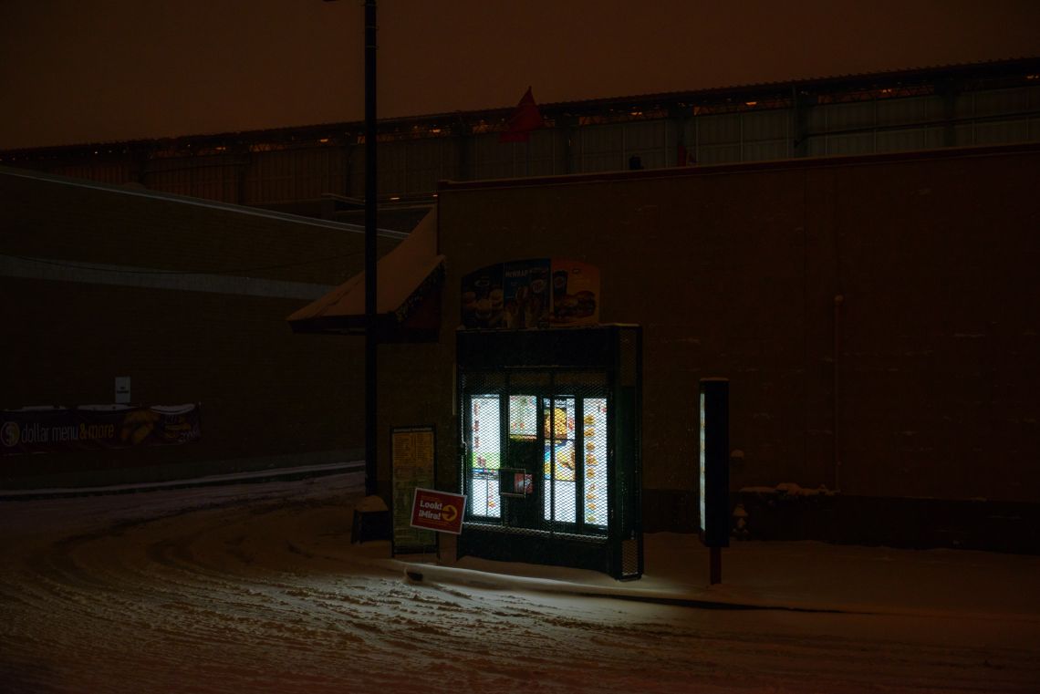 The drive-through at McDonald's is unused.
