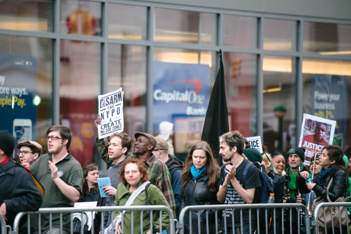 marchers at may day nyc 2015