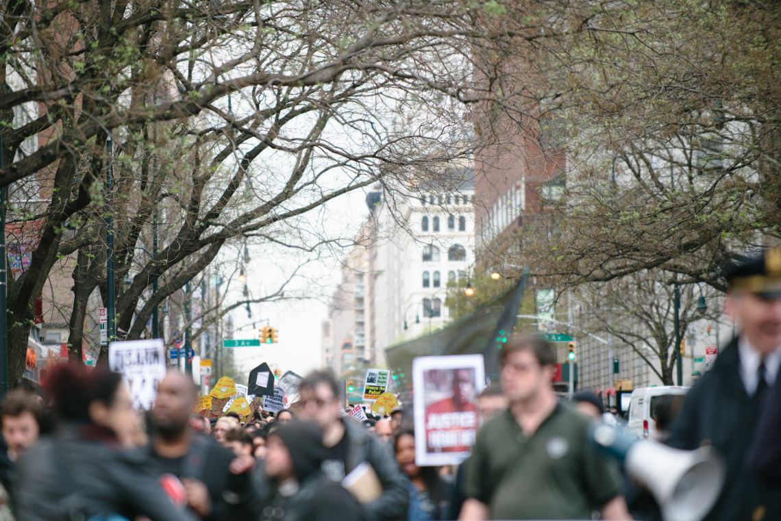 marchers at may day nyc 2015