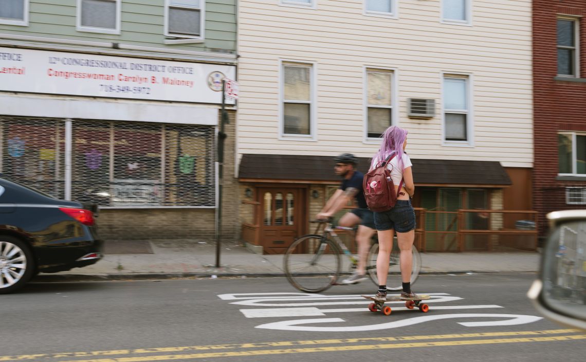 Hauling charcoal by skateboard