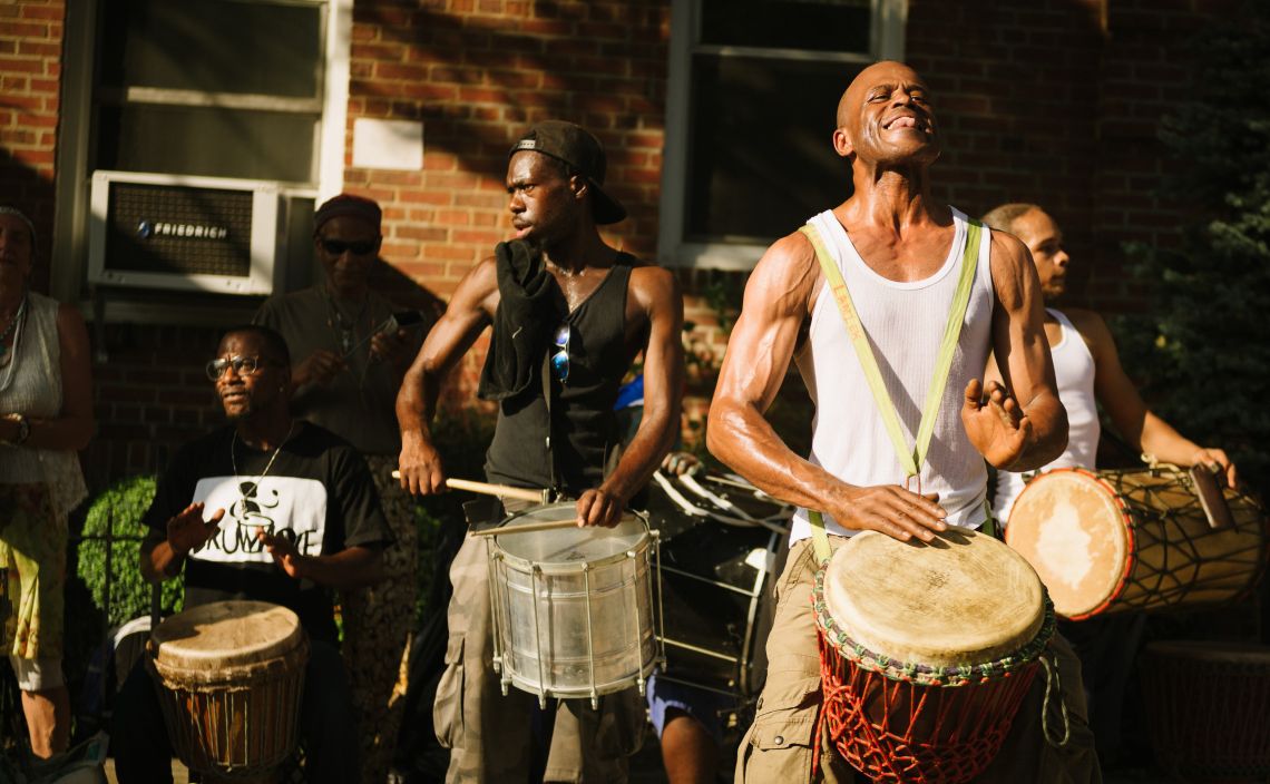 A band named Drum Love, a sideshow with snakes: this dude's pythons  at the 2015 West Indies Day Parade in Brooklyn