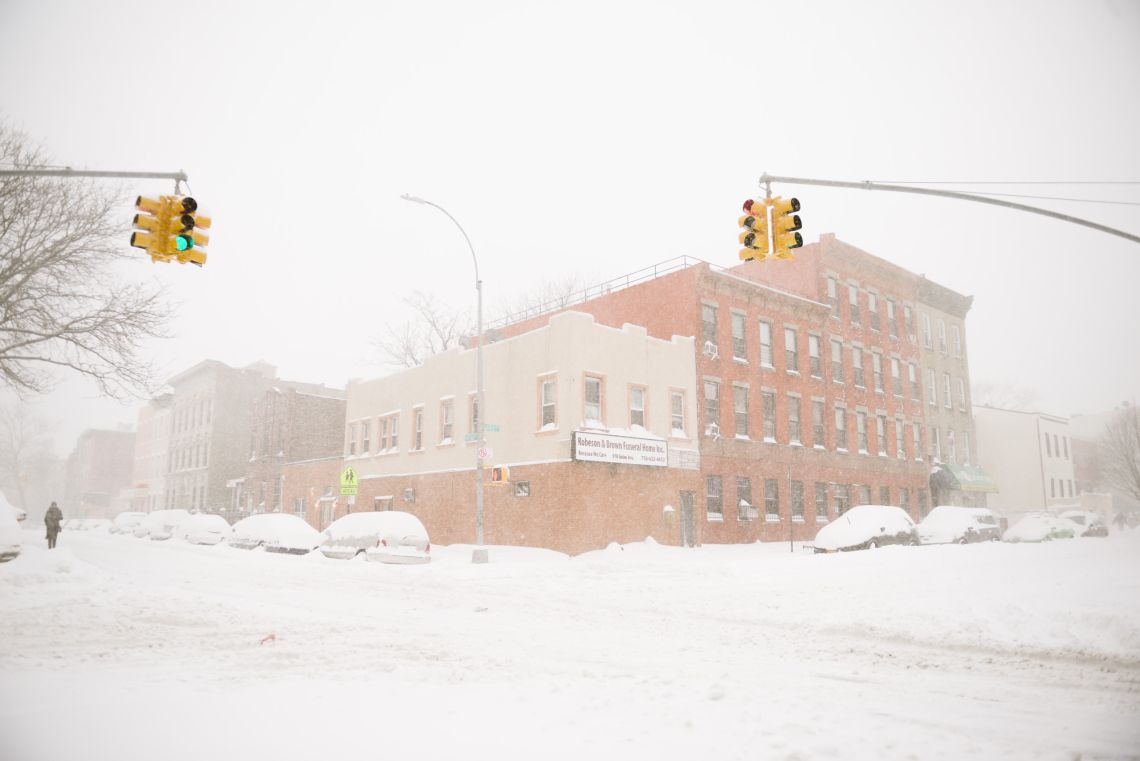 My apartment above the funeral home – second floor, on the left.