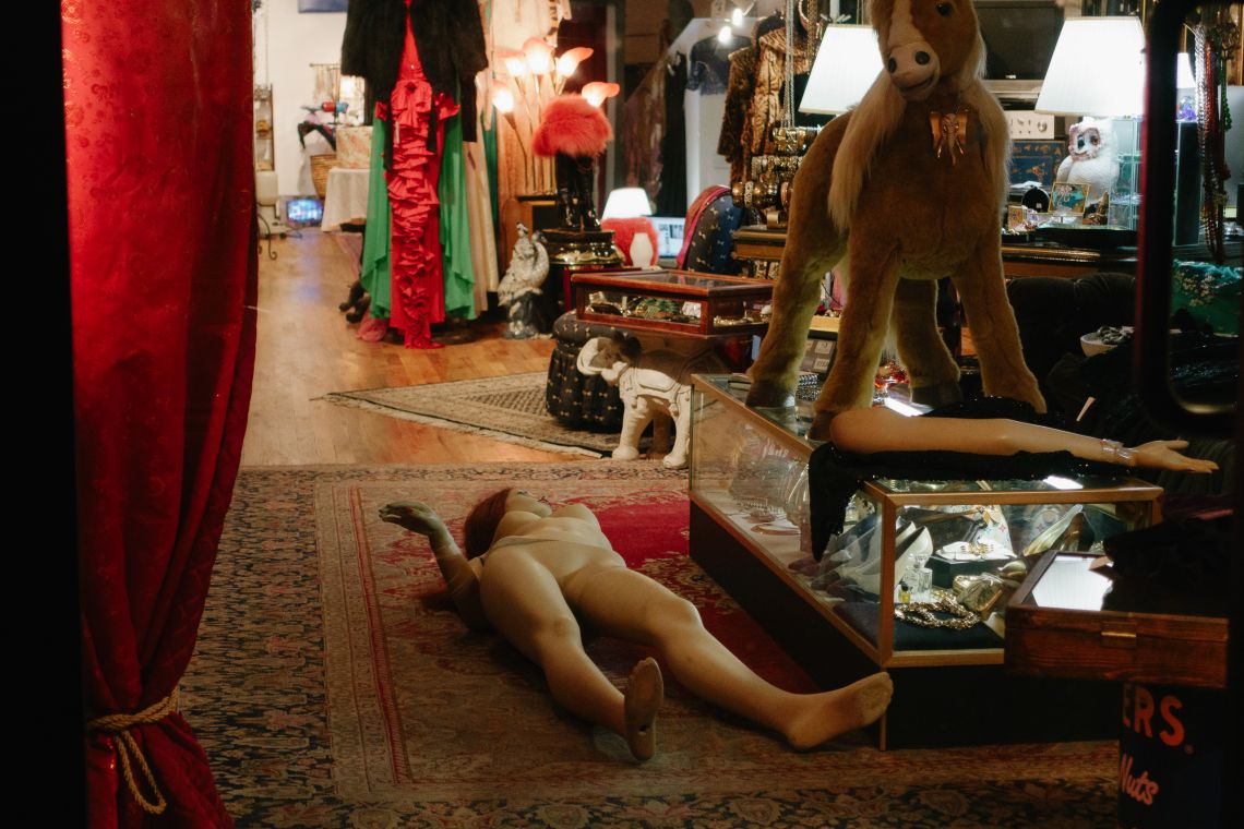 Mannequin down on Grand Ave, in Williamsburg, NYC.