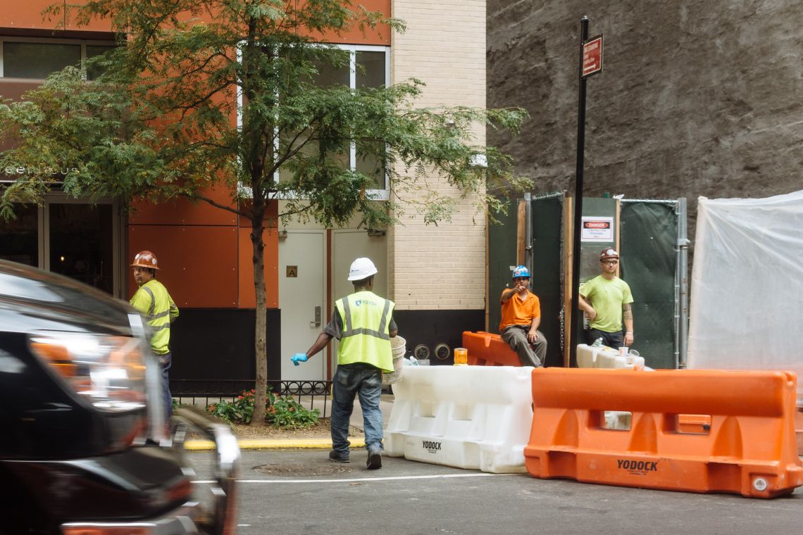 Construction workers freaking out