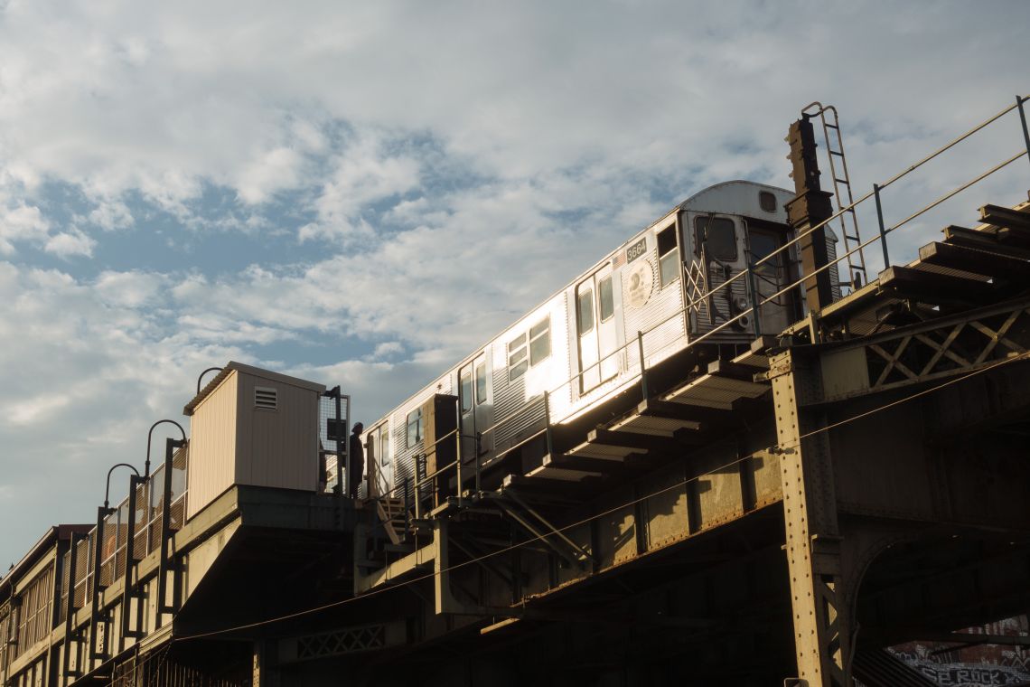 J Train at Kosciusko Street