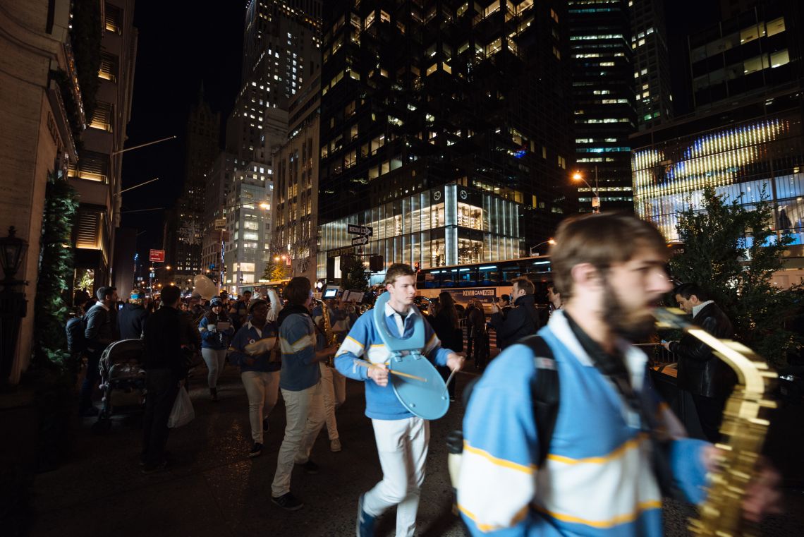 Columbia's marching band passed by playing an instrumental of Ceelo's &quot;Fuck You&quot;
