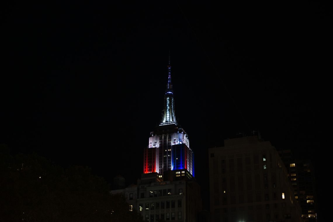 Symbolic lighting on the Empire State Building