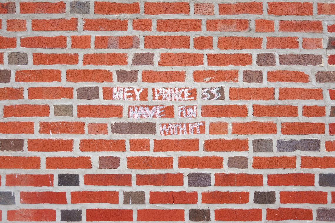 princess Grafitti on a brick wall