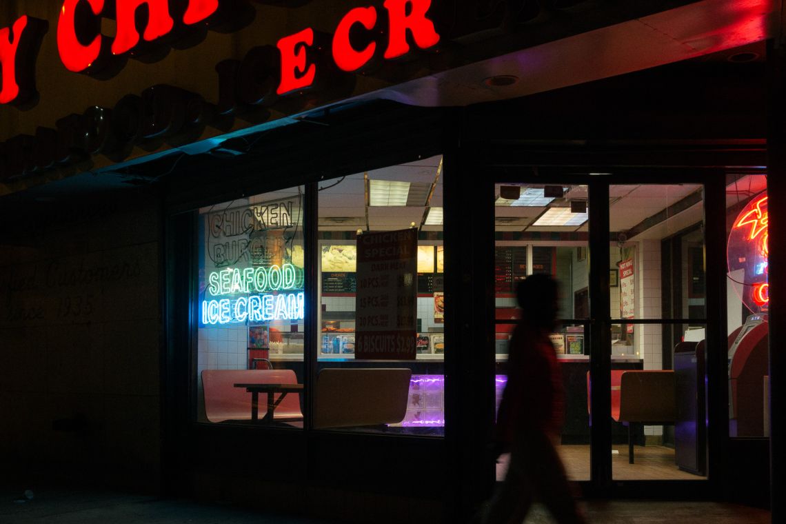 neon sign fried chicken restaurant bed-stuy