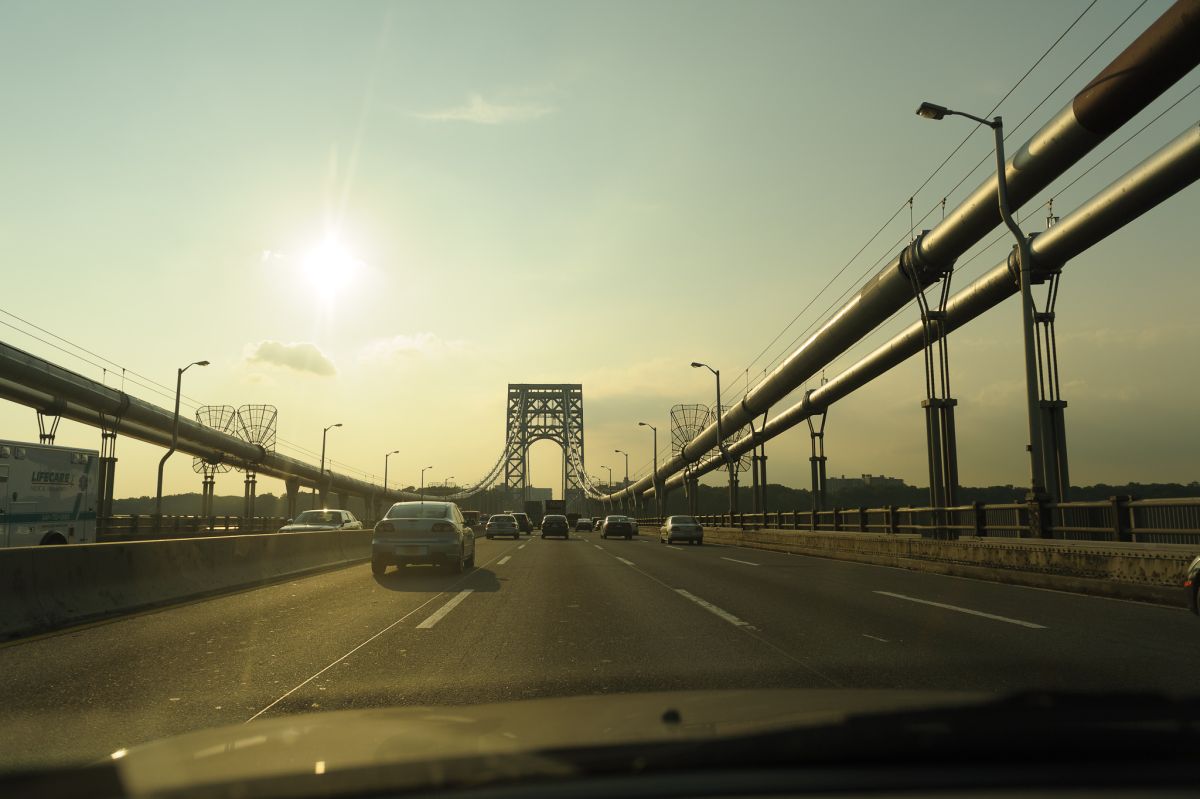 driver's side view george washington bridge