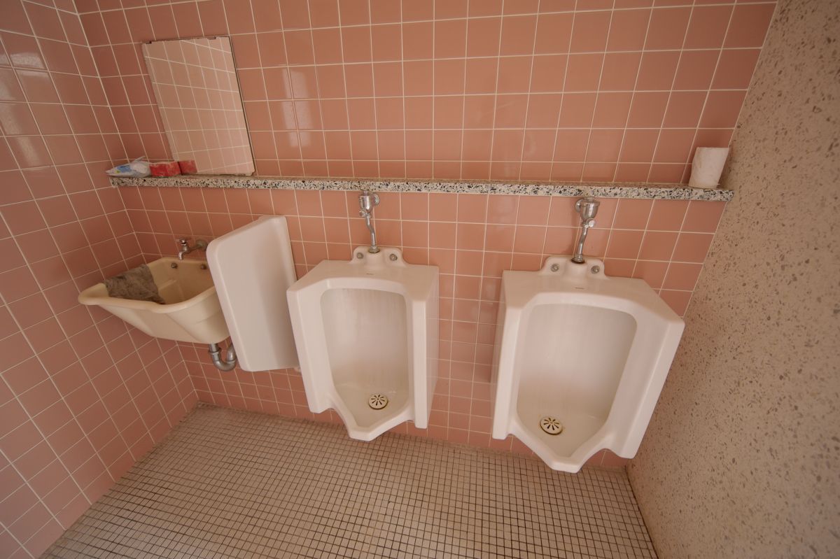 facilities at a middle school in nawa, yonago, japan bathroom