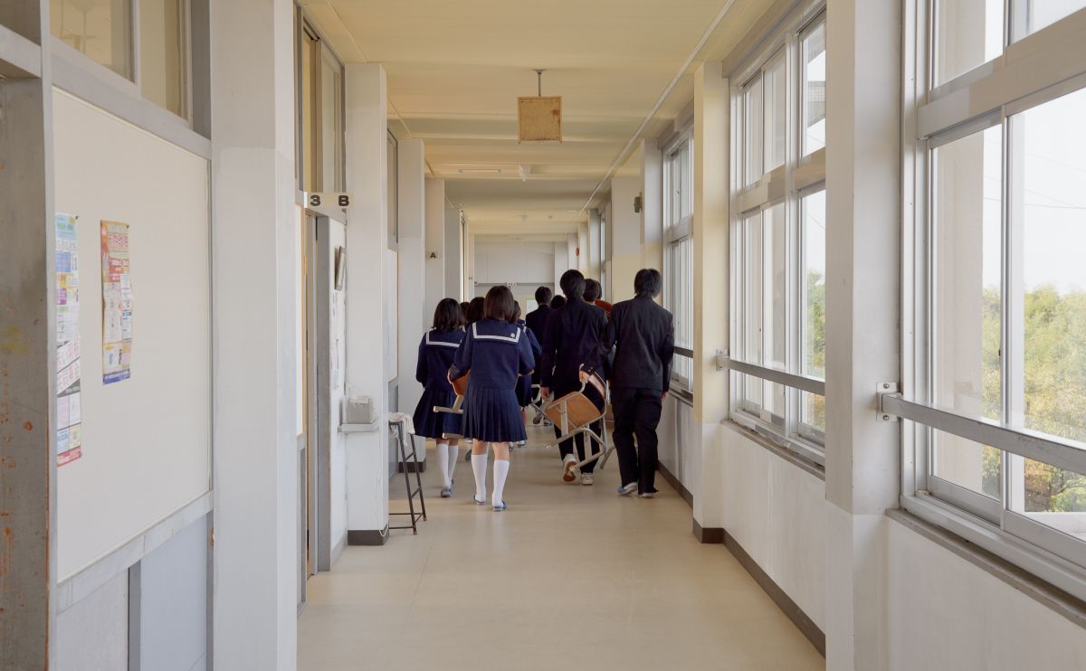 facilities at a middle school in nawa, yonago, japan students