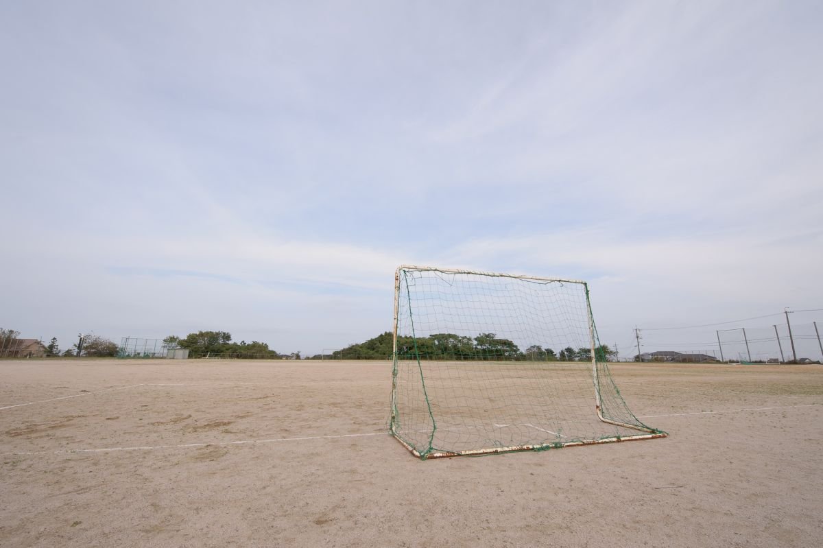 facilities at a middle school in nawa, yonago soccer field